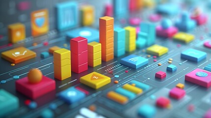 Sticker - User engagement metrics illustrated in an abstract design, emphasizing the need for effective measurement and improvement of user interactions on digital platforms. high resolution Illustration, in