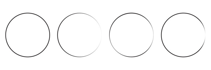 Canvas Print - Intersecting, overlapping circles, rings element. Isolated on white background.eps10