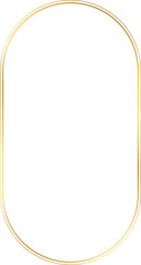 Wall Mural - gold oval frame border with 15x8 scale ratio for social story, card, or 16x9 project, cutout, isolat