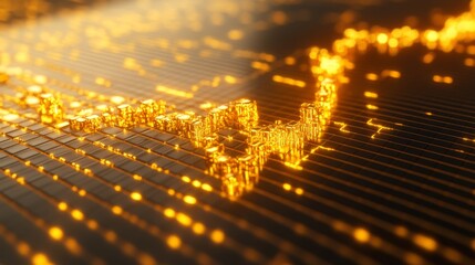 Leinwandbilder - High-resolution image of a gold price chart with a clear upward trend.