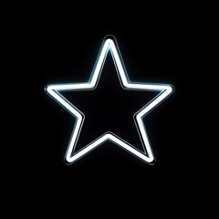 Sticker - Stylish Neon Star Graphic on Dark Background