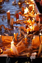 Velas no Santuário Nacional de Nossa Senhora Aparecida do Norte SP