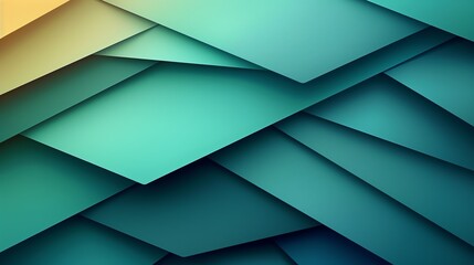 Poster - Abstract backgrounds with geometric designs in turquoise and green, perfect for creating visually appealing and modern presentations or marketing materials. high resolution Illustration, in the style