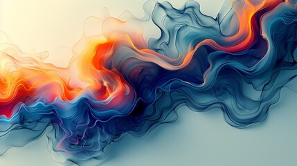 Wall Mural - Intriguing abstract background with ink techniques forming fluid shapes and swirls, providing a sense of artistic expression and creativity for various design needs. high resolution Illustration, in