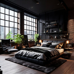 Sticker - luxury comfortable bedroom