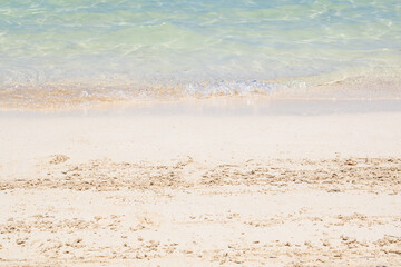 beautiful sandy beach background on shore sand wave