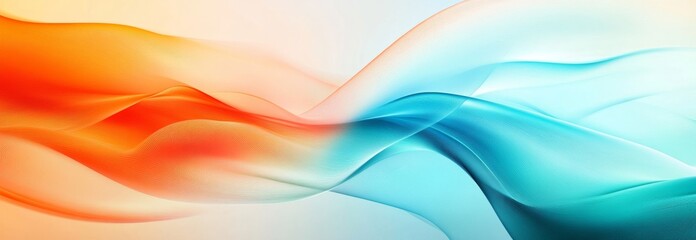 Wall Mural - Grainy gradient blue background, blurry colors wave pattern, noise texture on banner