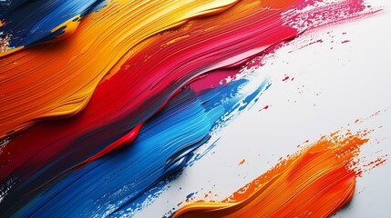 Poster - Stunning abstract background with bold paint strokes in primary colors adding a lively and artistic touch to any visual content for an engaging and dynamic effect high resolution Illustration, in the