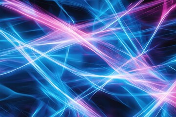 Aufkleber - Abstract light trails in blue and pink, creating a dynamic and colorful futuristic design for backgrounds and digital art projects.