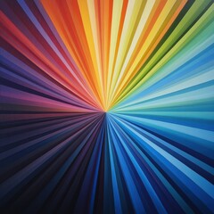 Poster - Vibrant abstract radial burst with spectrum colors, creating a stunning visual impact suitable for various artistic and design projects.