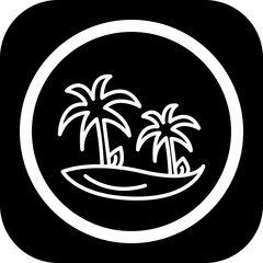 Sticker - Palm Tree Icon Design