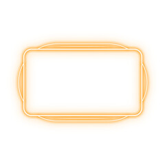 Wall Mural - frame rectangle curve light neon