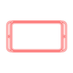 Wall Mural - frame stacked rectangle neon and side triangle light neon