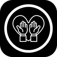 Sticker - Hand Up Icon Design