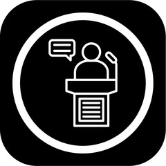 Sticker - Speech Icon Design