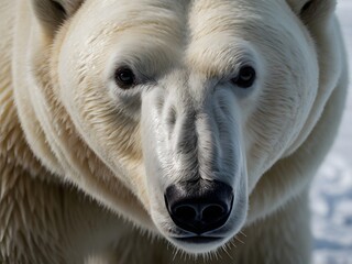 polar bear close up portrait