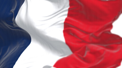 Wall Mural - Close-up of national flag of France waving