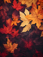 Wall Mural - Abstract autumn leaves wallpaper background 