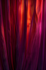 Wall Mural - A red and purple curtain with a person's face in the middle