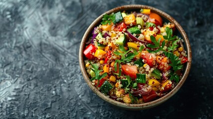 Canvas Print - Quinoa Salad with fresh Vegetables