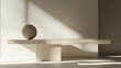 © YURY YUTY - Geometric balance in a minimalist design with natural light and shadows in a serene interior space.