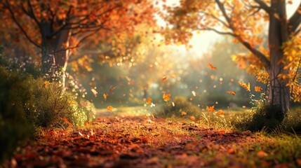 Canvas Print - Autumn Beauty Selective focus nature scene