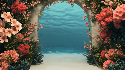 Poster - Underwater Floral Archway