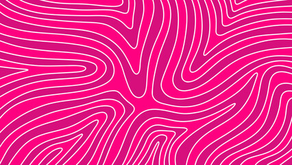 Wall Mural - pink waves abstract background with lines