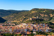© robertharding - Bosa colorful city with castle on top of the hill seen from outside of the city, Bosa, Sardinia, Italy, Mediterranean, Europe
