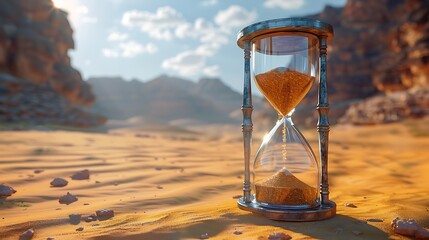 hourglass on sand