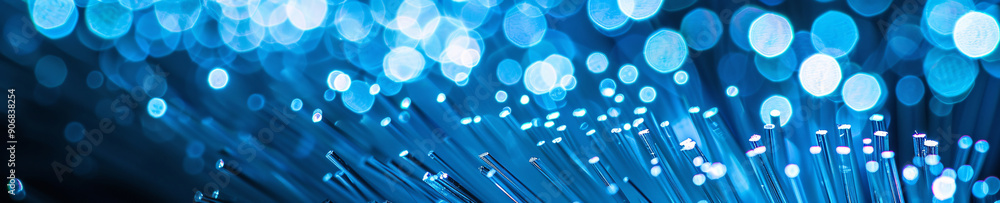 Digital Blue Light Fibers Accelerating. Dynamic blue optical fibers ...