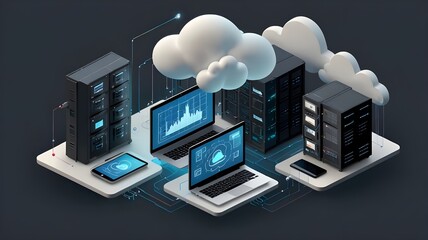 The concept of cloud computing and remote data storage generative Ai