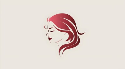 Logo for beauty studio, cosmetics producats,woman hair saloon, Beautiful woman face and hair beauty with Vector illustration. Beauty women hair style and beauty center  icon logo design