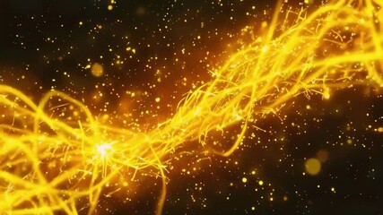 Wall Mural - yellow sparks loop background