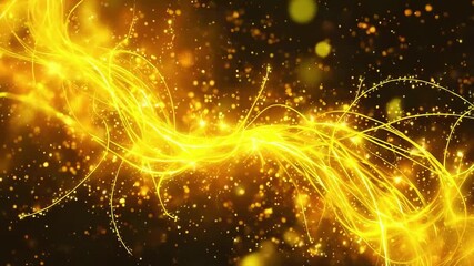 Canvas Print - yellow sparks loop background