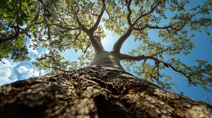 Wall Mural - View from bottom on a tree