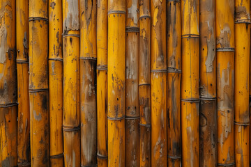 Wall Mural - Bamboo wood with natural pattern background