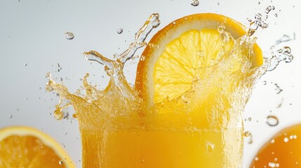 Wall Mural - Orange Juice Splash