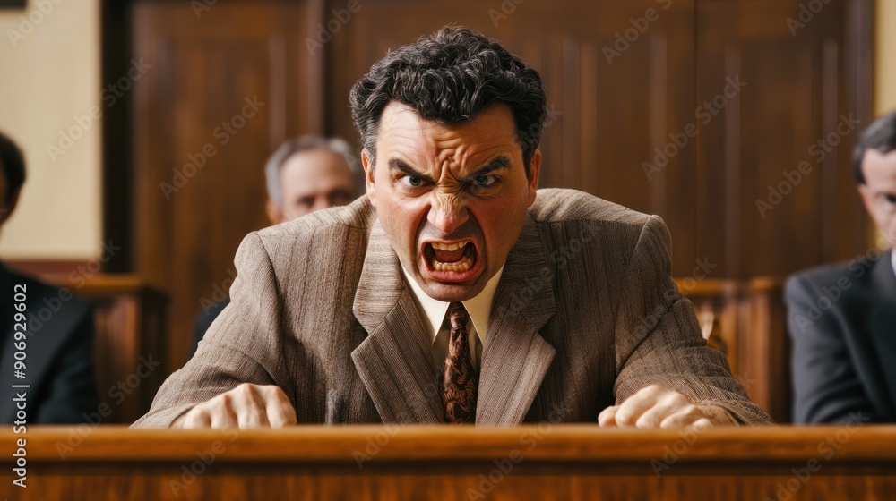 Potrait the lawyer was angry in the courtroom Stock Photo | Adobe Stock