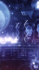 Wall Mural - infographics move with a vertical flow of data.