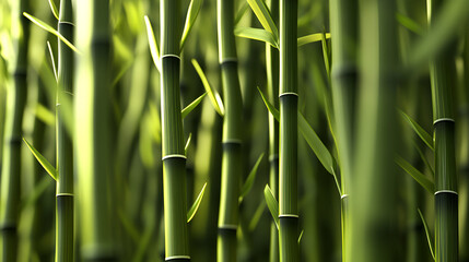 Sticker - Lush Green Bamboo Forest