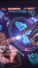 Wall Mural - animation on the topic of creating artificial intelligence.
