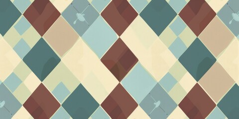 Sticker - Colorful Diamond Pattern Design Background