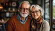 © Neural Pixels - An elderly couple smiles warmly while enjoying each other's company in a café