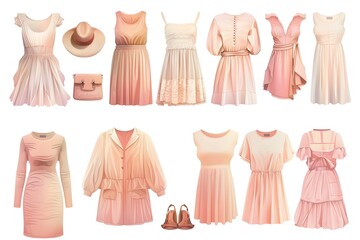 Elegant Collection of Pink Dresses and Accessories for Stylish Outfits