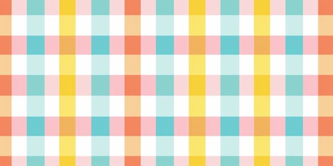 Sticker - Vibrant Pastel Checkered Pattern Background