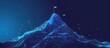 © raja - Abstract Digital Mountain with Flag at the Peak