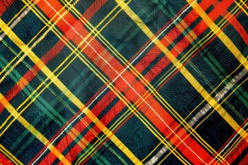 Wall Mural - Colorful Tartan Patterns on Fabric Surface