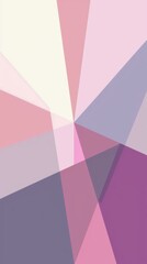 Sticker - Abstract Geometric Pink and Purple Shapes Design