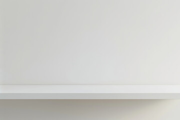 Canvas Print - A white shelf with nothing on it.